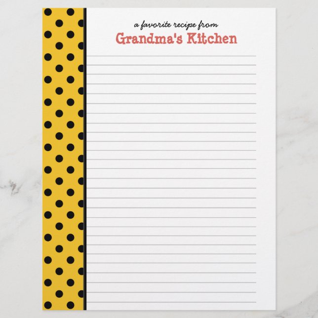 Von der Küche von Nana Polka Dot Rezept Seite (Vorderseite)