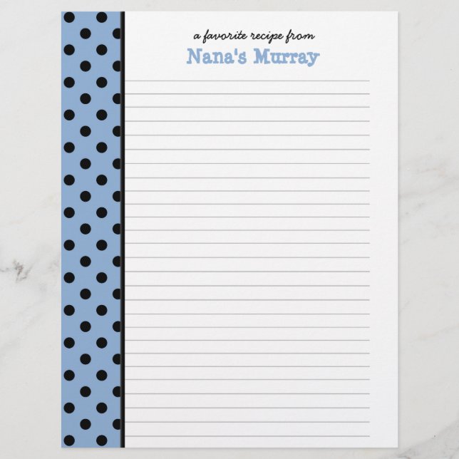 Von der Küche von Nana Polka Dot Rezept Seite (Vorderseite)