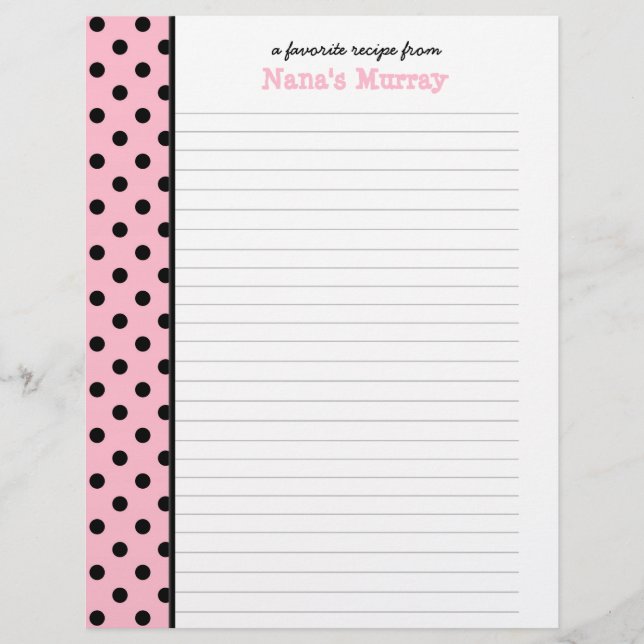 Von der Küche von Nana Polka Dot Rezept Seite (Vorderseite)