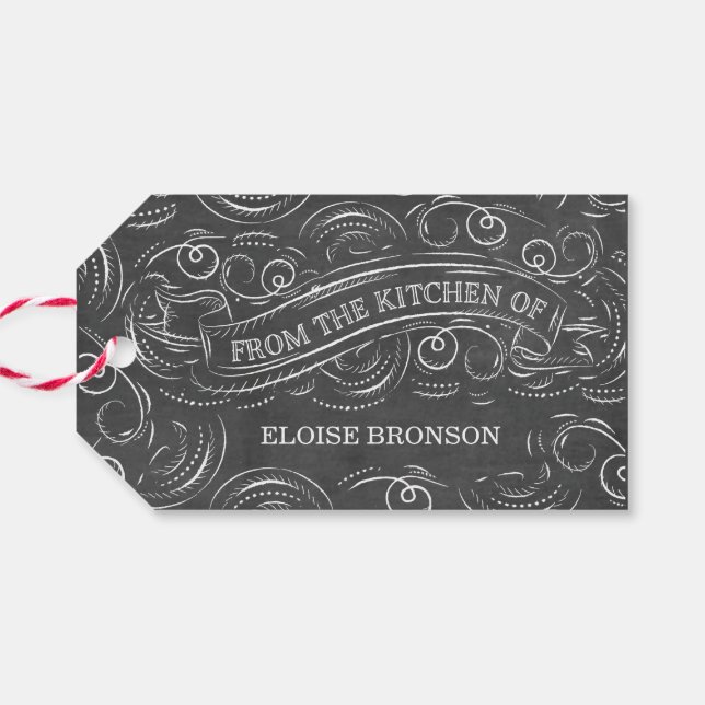 Von der Küchenzeile der Leckerei Chalkboard Geschenkanhänger (Rückseite Horizontal)