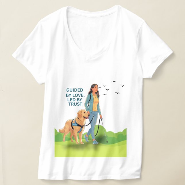 Von der Liebe geleitet - Leitfaden Dog Support Des T-Shirt (Ablage )