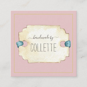 Von der Logo Square Business Card handgefertigt Quadratische Visitenkarte