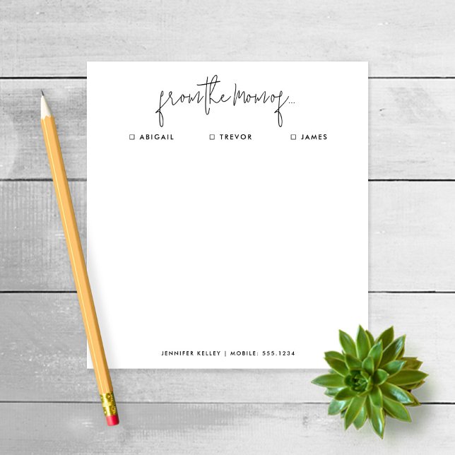 "Von der Mama" Note to School Notepad Notizblock (Von Creator hochgeladen)