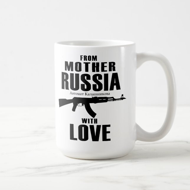 Von der Mutter Russland mit der Tasse der Liebe-AK (Rechts)