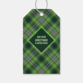 Von der Natur inspiriertes grünes und violettes Ta Geschenkanhänger