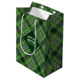 Von der Natur inspiriertes grünes und violettes Ta Mittlere Geschenktüte