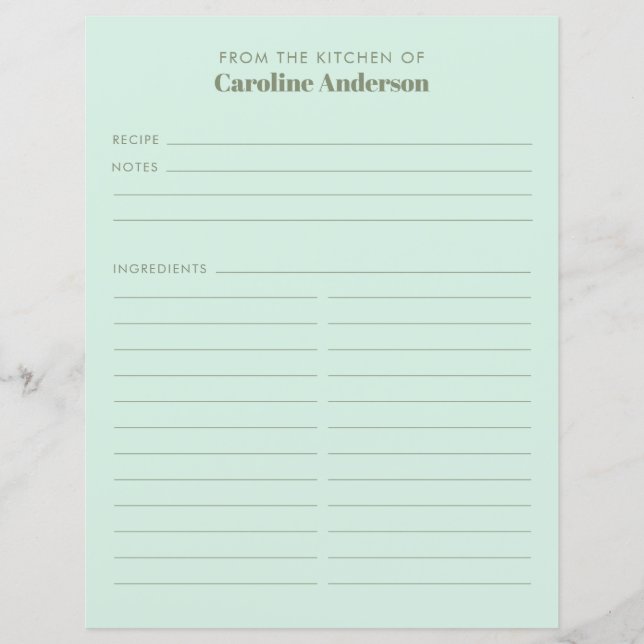 Von der Niedlichen Kochplatte Beilage (Vorderseite)