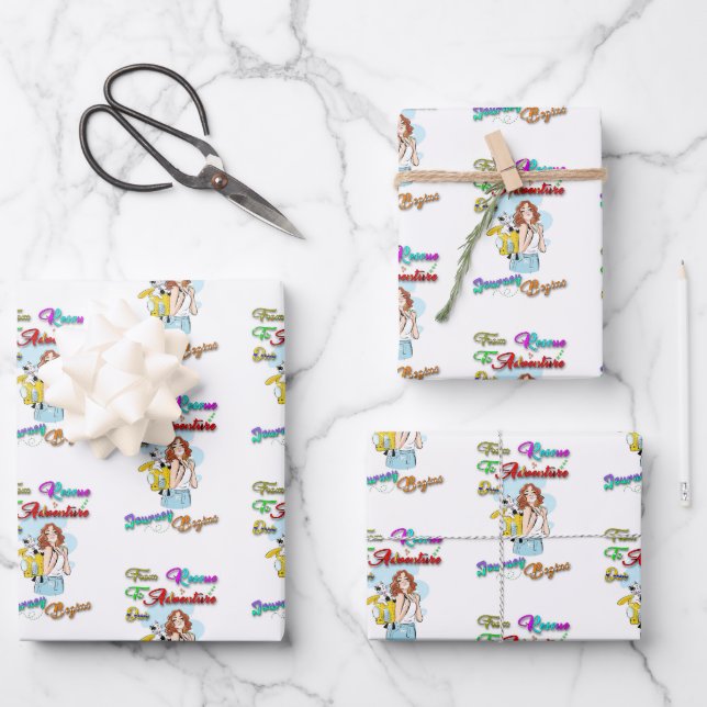 Von der Rettung bis zum Abenteuer beginnt unsere R Geschenkpapier Set (Vorderseite)