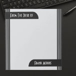 Von der Rezeption des modernen Art Deco Office Notizblock<br><div class="desc">Ich mag es,  Deko und Vintage Designstile nachzubauen. Dieses moderne Deko Notizblock eignet sich hervorragend für das Senden von Memos und Notizen vom Schreibtisch aus. Großartige personalisierte Notizblock für Ihre Arbeitsraumkabine oder Ihr Zuhause-Büro.</div>