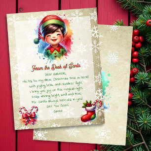 Von der Rezeption Santa für Kinder   Anime Boy Elf