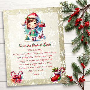 Von der Rezeption Santa für Kinder   Anime Girl El