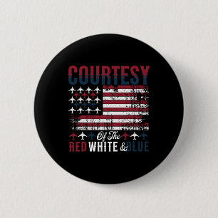 Von der rot weiß und blauen amerikanischen Flagge Button
