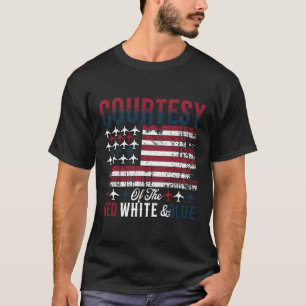 Von der rot weiß und blauen amerikanischen Flagge T-Shirt