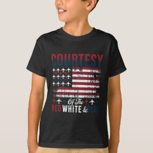 Von der rot weiß und blauen amerikanischen Flagge T-Shirt