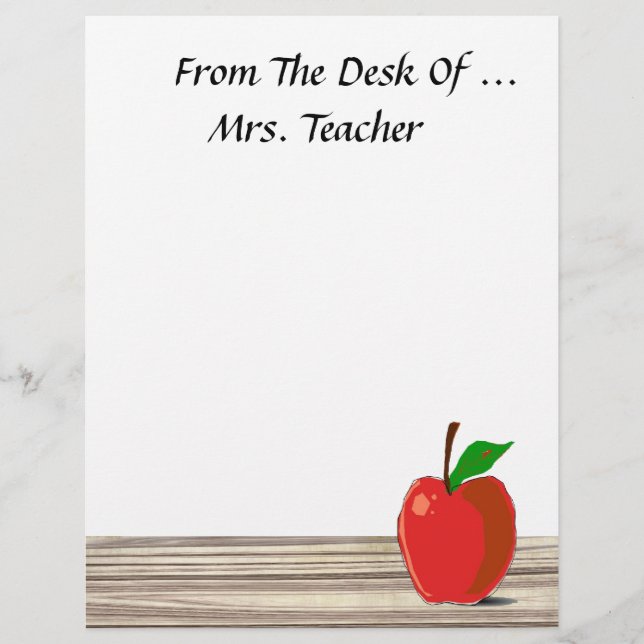 Von der Schreibtisch von..Apple Stationery (Vorderseite)