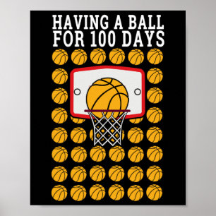 Von der Schule 100. Tag 100 Ball Sports Basketball Poster
