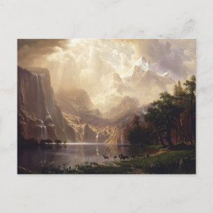 Von der Sierra Nevada, Kalifornien von Bierstadt Postkarte