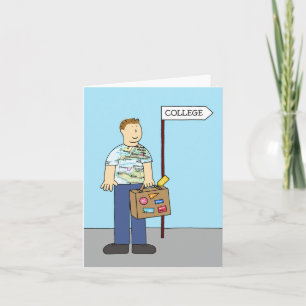 Von der Uni Viel Glück für Ihn Karte