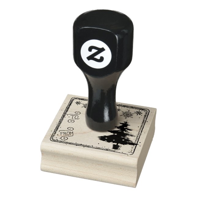 Von der Weihnachtsbaumgeschenkmarke Briefmarke Gummistempel (Stempel)
