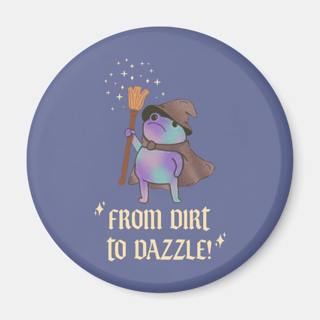 Von Dreck zu Glanz Lustiger Zauberer Frosch Hexenh Magnet (Vorne)