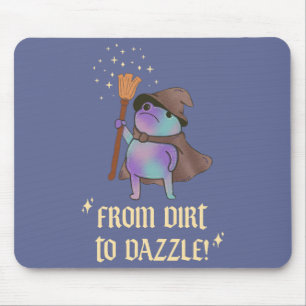 Von Dreck zu Glanz Lustiger Zauberfrosch Hexenhut Mousepad