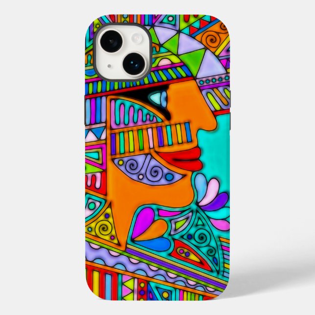 Von EDDArt gezeichnet - Pharao 1 Case-Mate iPhone Hülle (Rückseite)