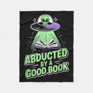 Von einem guten Buch entführt lustiger UFO-Alien l Fleecedecke