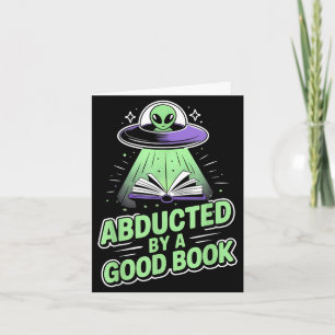 Von einem guten Buch entführt lustiger UFO-Alien l Karte