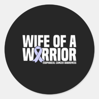 von einem Krieger-Periwinkle-Ösophaguskrebsvorwarn Runder Aufkleber