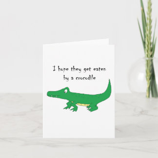 Von einem Krokodil gegessen Karte