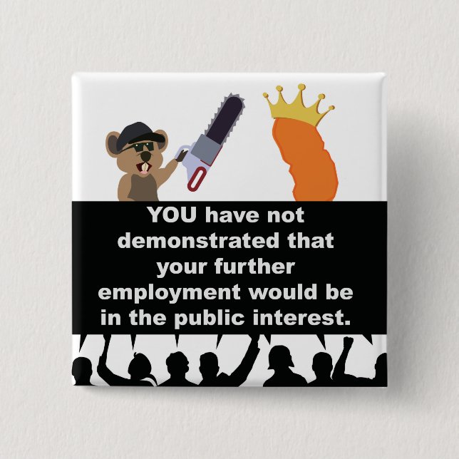 von einem Muskrat und einem Cheat-o zu Unrecht bee Button (Vorderseite)