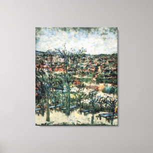 Von einem öffentlichen Garten aus gesehen. Leinwanddruck