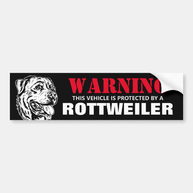 Von einem Rottweiler geschützt Autoaufkleber (Vorne)