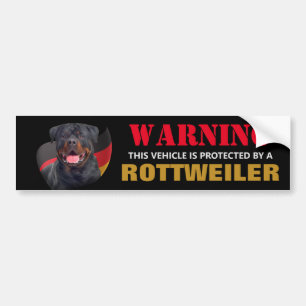 Von einem Rottweiler geschützt Autoaufkleber