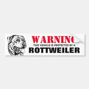 Von einem Rottweiler geschützt Autoaufkleber