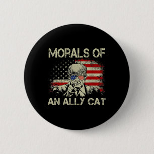 Von einer alleinerziehenden Katze Funny Trump 2024 Button