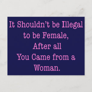 Von einer Frau Postkarte