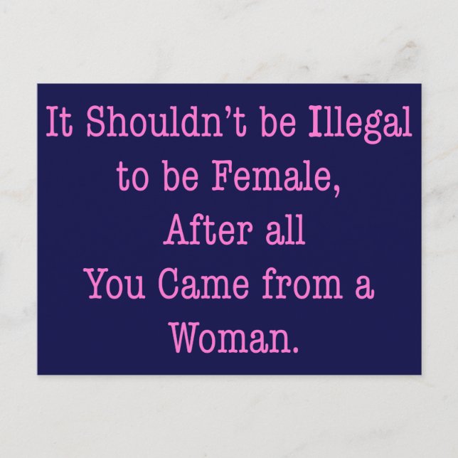 Von einer Frau Postkarte (Vorderseite)