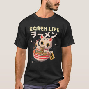 von einer Katze, die Ramen auf Japanisch isst, Nie T-Shirt