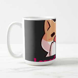 "Von einer Katze geliebt Kawaii Katze Schwarzer Be Kaffeetasse