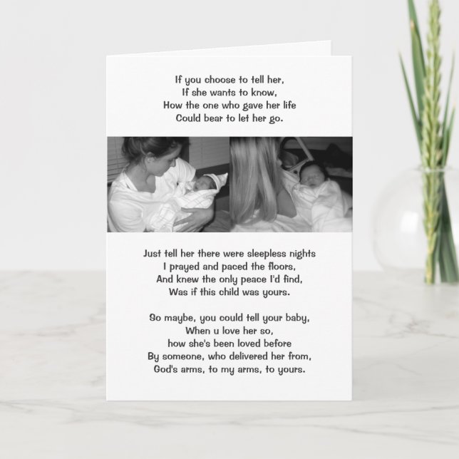 Von einer Mutter zur anderen Karte (Vorderseite)