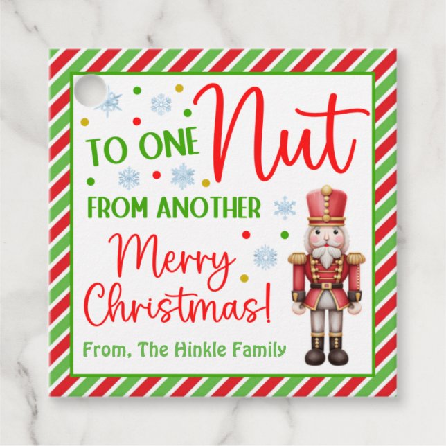 Von einer Nut zu einer anderen Nutcracker Weihnach Geschenkanhänger (Vorderseite)