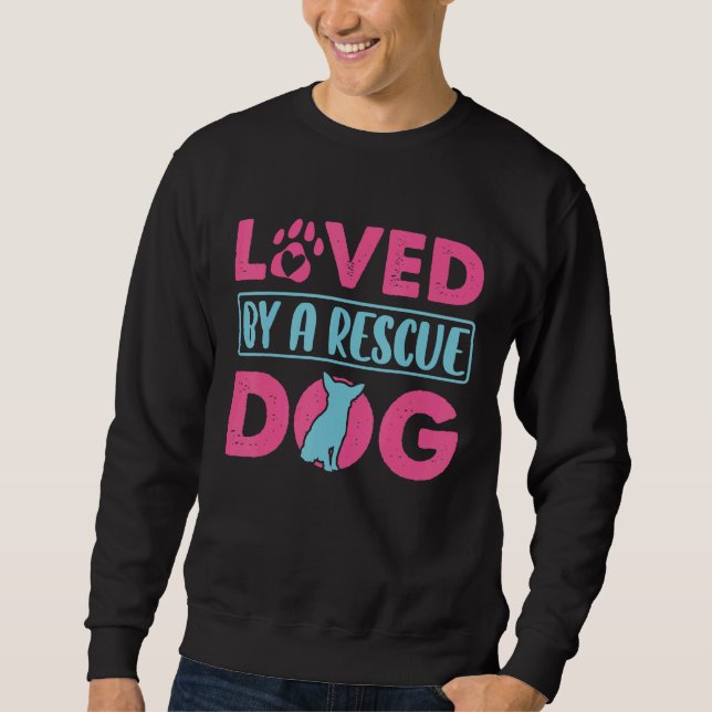 Von einer Rettung der Hunde-Adoption Sweatshirt (Vorderseite)
