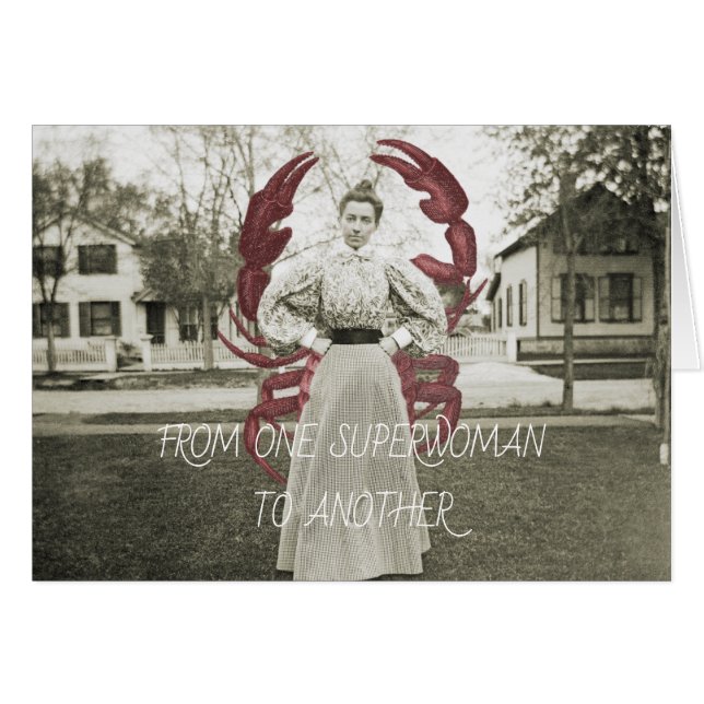 VON EINER SUPERFRAU ZU EINER ANDEREN LOBSTER-FRAU  (Vorderseite (Horizontal))