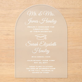 Von Eltern Ankündigung Eleganter Abschluss