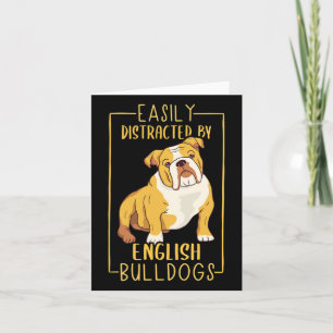 Von Englischen Bulldoggen abgelenkt – Süße Englisc Karte