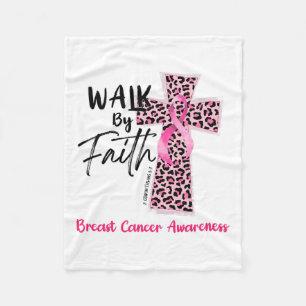 Von Faith Breast Cancer Awareness Christlich Jesus Fleecedecke
