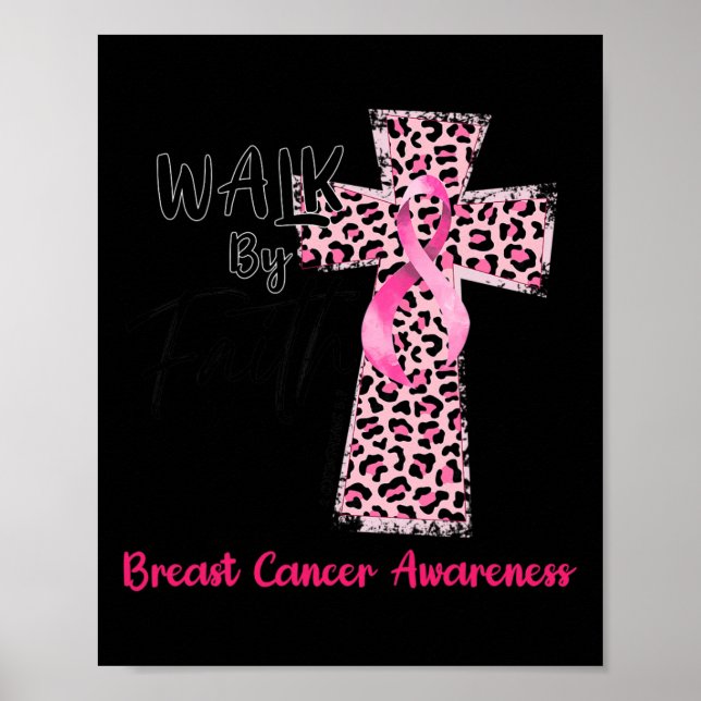 Von Faith Breast Cancer Awareness Christlich Jesus Poster (Vorne)