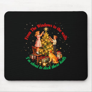 Von Fenstern zu den Wänden diese Hallen mit Weihna Mousepad