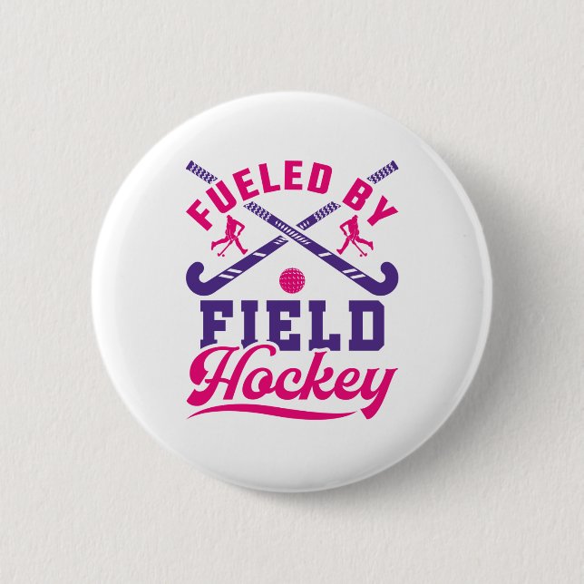 Von Field Hockey Niedlich Player Team gespeist Button (Vorderseite)
